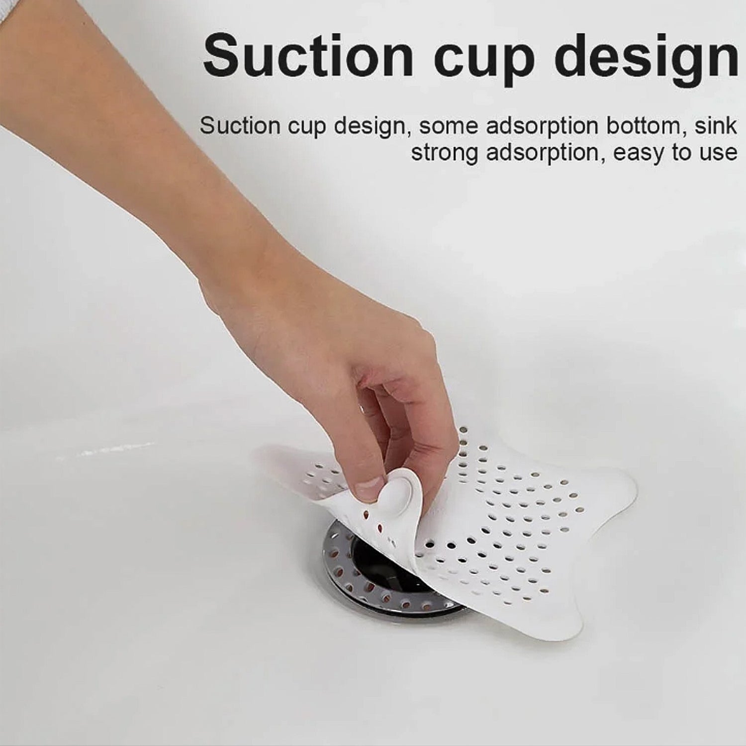 White Silicone Star Shaped Sink Filter Bathroom Hair Catcher Drain Strainers for Basin White Silicone Star Shaped Sink Filter Bathroom Hair Catcher Drain Strainers for Basin